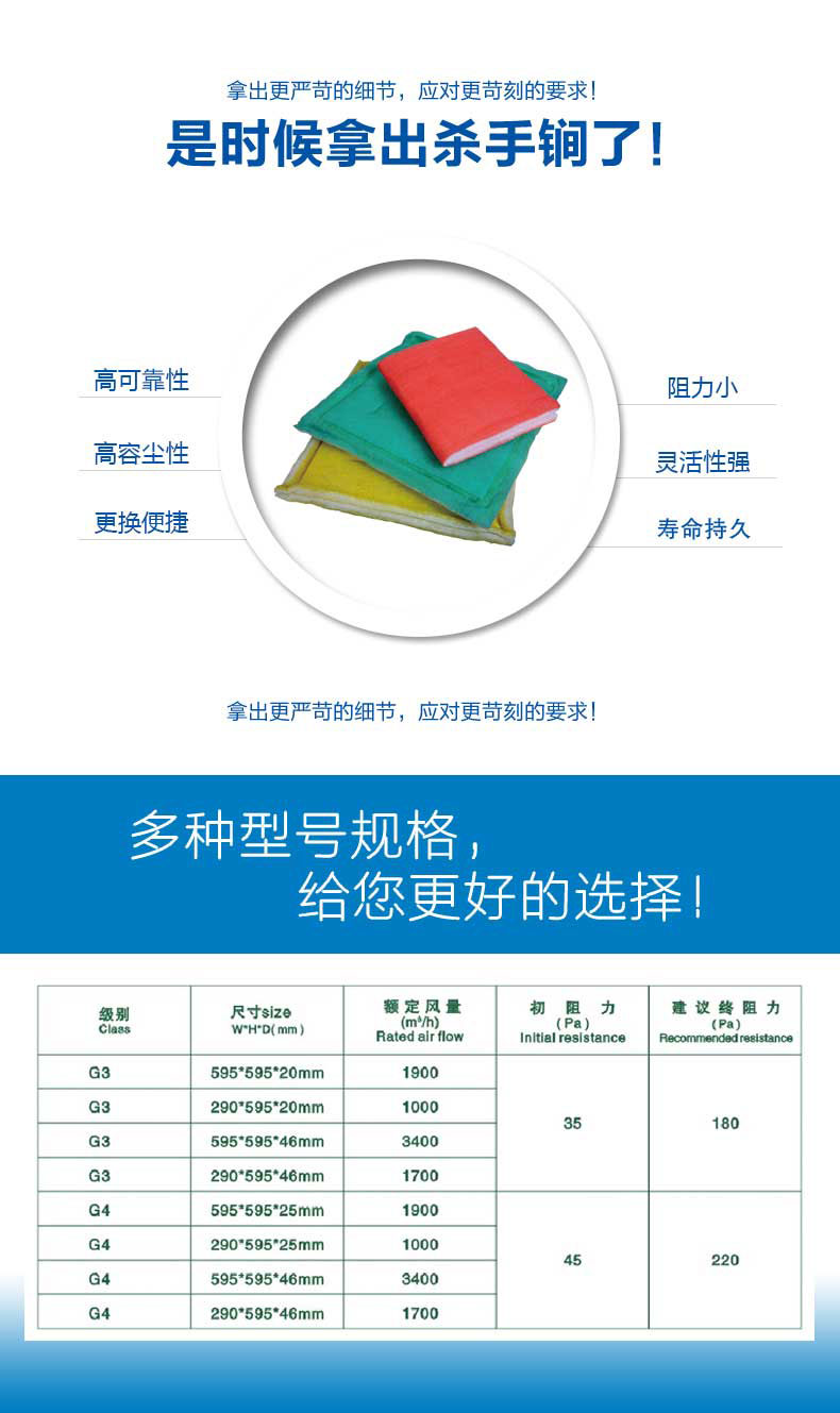 捷霖鐵絲過濾板擁有高可靠性、高容塵性、更換便捷、阻力小，壽命長等產(chǎn)品特色